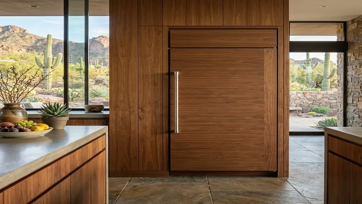 Sub Zero appliance in Kierland Scottsdale condo kitchen